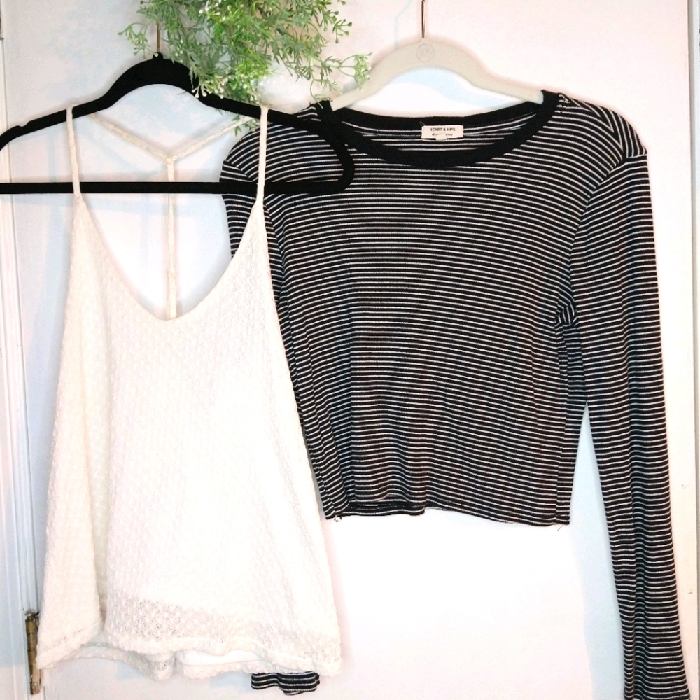 Heart & Hips Cropped Long Sleeve & Mudd Tank Set